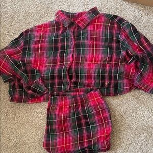 Victoria's Secret women’s Plaid Pajama Set - Red and Black